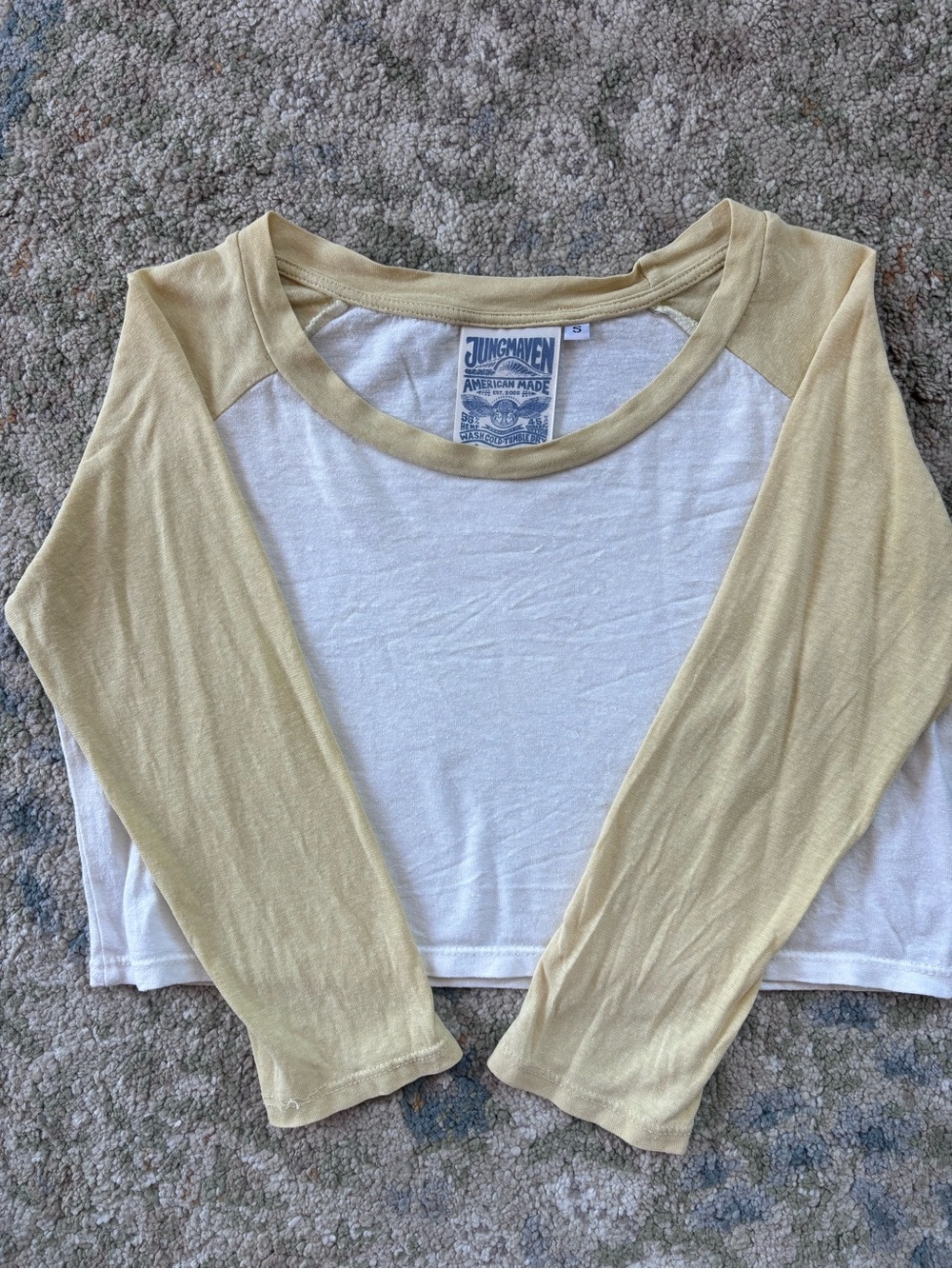 Jungmaven 3/4 Sleeve Cropped Raglan